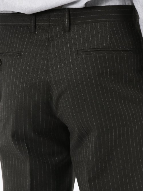 マルゾット ウール レギュラーフィット 2ボタン2ピーススーツ ストライプ黒(セットアップ可能)