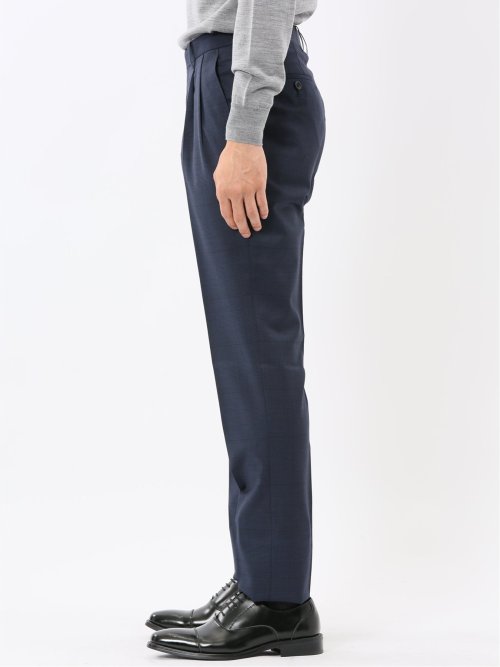 マルゾット ウール レギュラーフィット 2ボタン2ピーススーツ チェック青