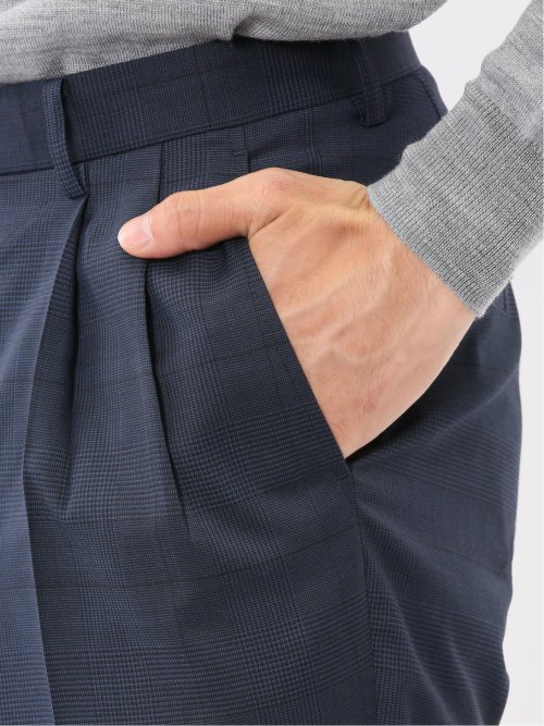 マルゾット ウール レギュラーフィット 2ボタン2ピーススーツ チェック青