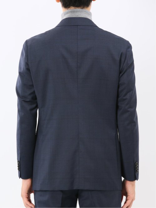 マルゾット ウール レギュラーフィット 2ボタン2ピーススーツ チェック青