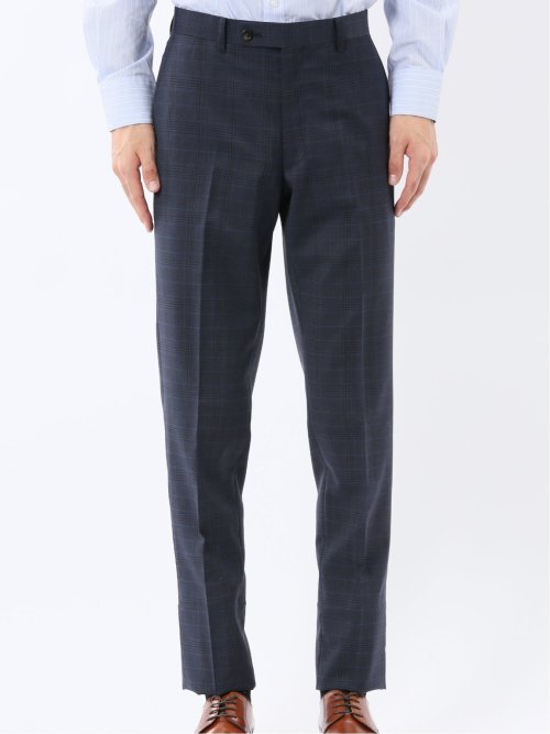 マルゾット ウール レギュラーフィット 2ボタン2ピーススーツ チェック青(セットアップ可能)