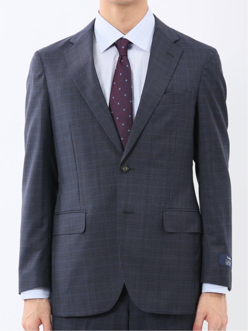 マルゾット ウール レギュラーフィット 2ボタン2ピーススーツ チェック青(セットアップ可能)