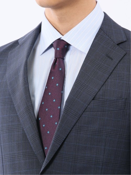 マルゾット ウール レギュラーフィット 2ボタン2ピーススーツ チェック青(セットアップ可能)