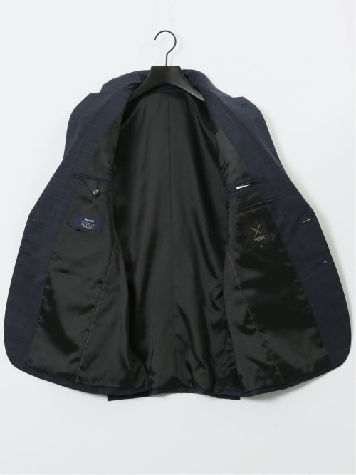 マルゾット ウール レギュラーフィット 2ボタン2ピーススーツ チェック青(セットアップ可能)