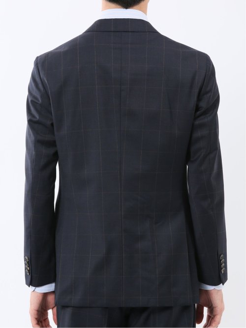 マルゾット ウール レギュラーフィット 2ボタン2ピーススーツ ウィンドペン紺(セットアップ可能)