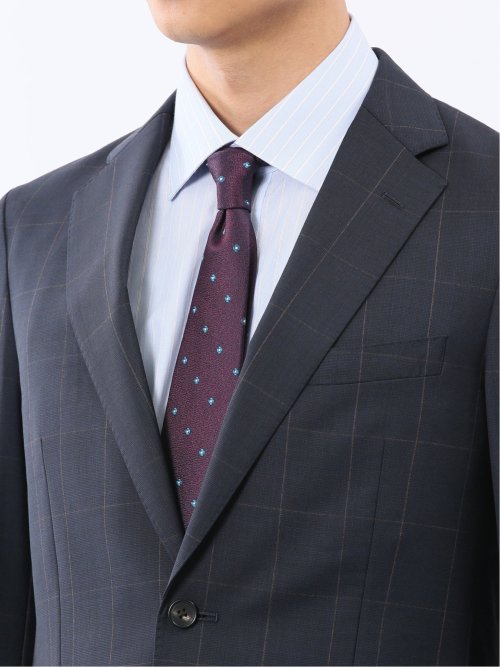 マルゾット ウール レギュラーフィット 2ボタン2ピーススーツ ウィンドペン紺(セットアップ可能)