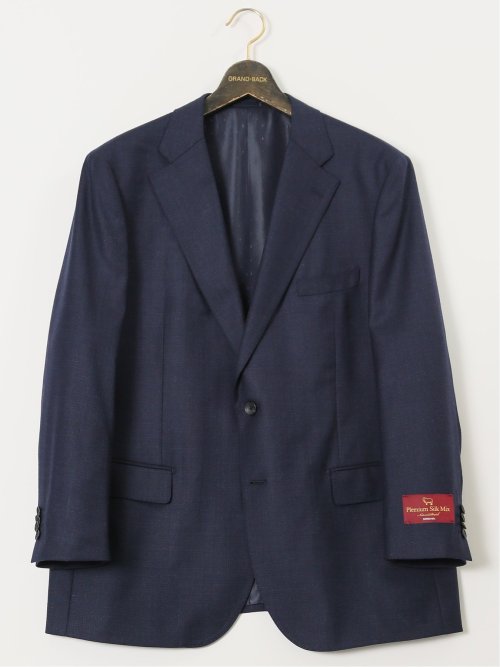 【大きいサイズ】グランバック/GRAND-BACK SUPER140'S シルク混ウール 2ボタン2ピーススーツ
