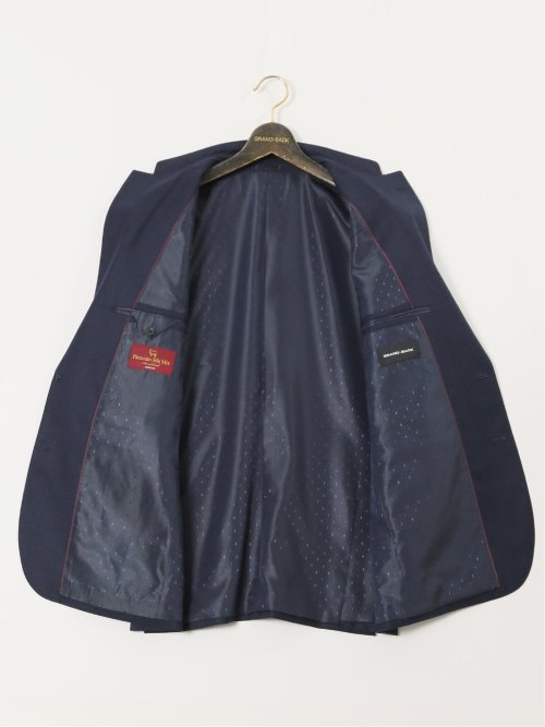 【大きいサイズ】グランバック/GRAND-BACK SUPER140'S シルク混ウール 2ボタン2ピーススーツ