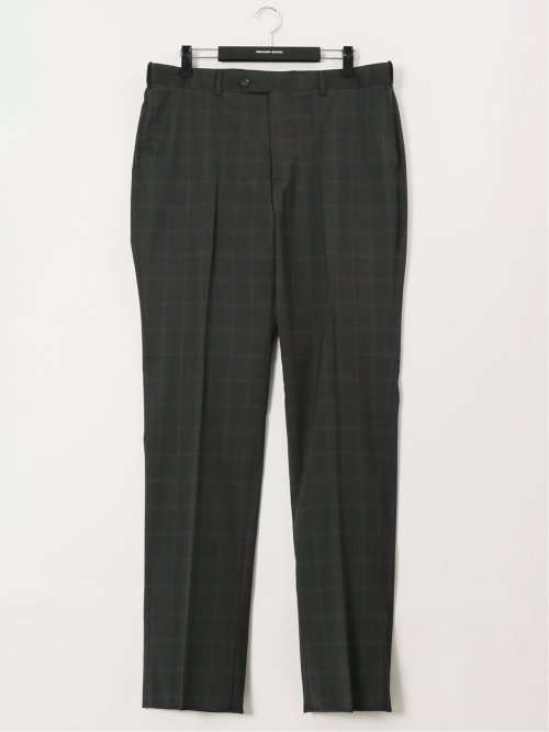 【大きいサイズ】グランバック/GRAND-BACK ウール混 2ボタン2ピーススーツ チェックグレー