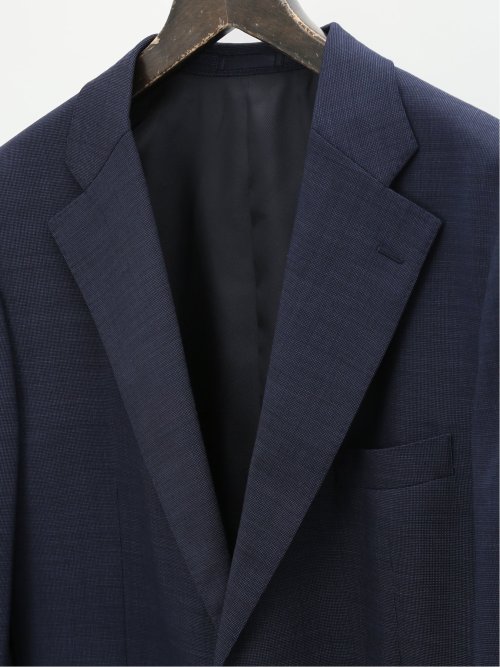 【大きいサイズ】グランバック/GRAND-BACK ウール混 2ボタン2ピーススーツ 紺無地柄