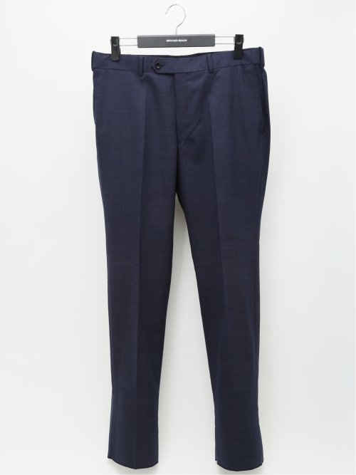 【大きいサイズ】グランバック/GRAND-BACK ウール混 2ボタン2ピーススーツ 紺無地柄