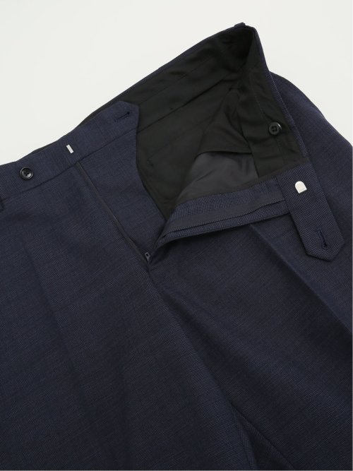 【大きいサイズ】グランバック/GRAND-BACK ウール混 2ボタン2ピーススーツ 紺無地柄