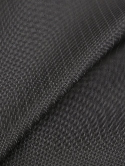 光沢ウール混 スリムフィット 2ボタン3ピーススーツ ストライプグレー