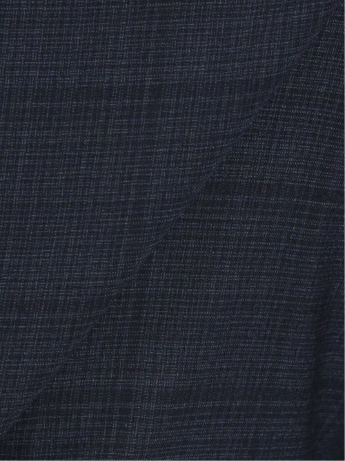 シルク混ウール レギュラーフィット 2ボタン3ピーススーツ チェック紺