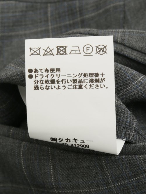 シルク混ウール レギュラーフィット 2ボタン3ピーススーツ チェックグレー