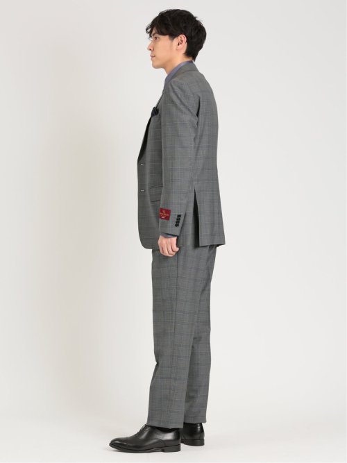 【希少 L 三者混】タカキュー　MALE&Co. スーツ　黒　カシミヤ　絹　毛 希少 L 三者混】タカキューMALE&Co. スーツ黒カシミヤ絹毛