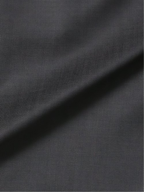 光沢ウール混 スリムフィット 2ボタン3ピーススーツ 組織グレー