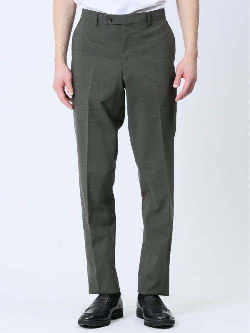 マルゾット/Marzotto ウール混 スリムフィット 2ボタン2ピーススーツ カーキ