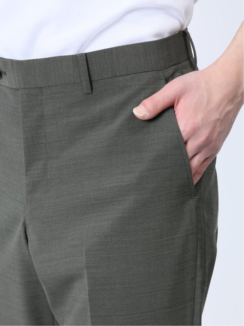 マルゾット/Marzotto ウール混 スリムフィット 2ボタン2ピーススーツ カーキ