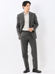 ウールナイロン レギュラーフィット 2ボタン2ピーススーツ グレー