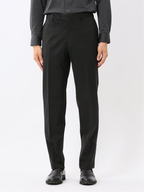 ウールナイロン レギュラーフィット 2ボタン2ピーススーツ 黒