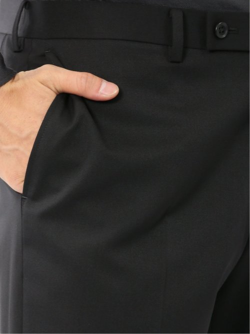 ウールナイロン レギュラーフィット 2ボタン2ピーススーツ 黒