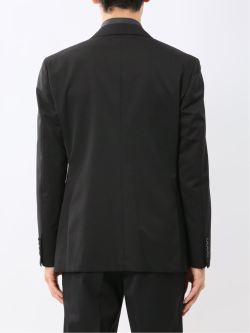 ウールナイロン レギュラーフィット 2ボタン2ピーススーツ 黒