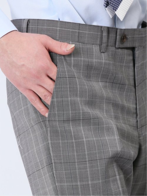 マルゾット/Marzotto ウール混 スリムフィット 2ボタン2ピーススーツ グレンチェック