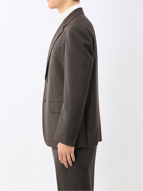 メリノウール混ストレッチ レギュラーフィット 2ボタン2ピーススーツ 茶