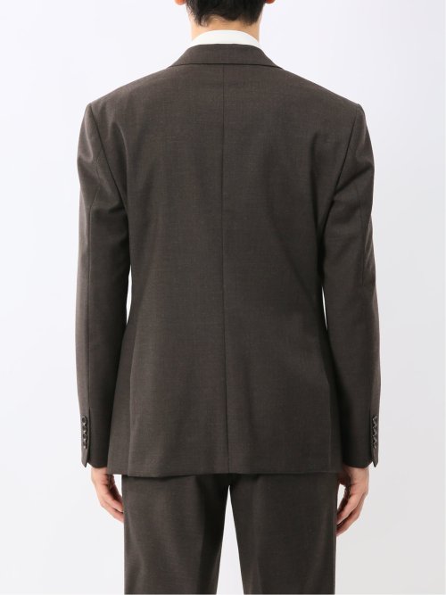 メリノウール混ストレッチ レギュラーフィット 2ボタン2ピーススーツ 茶