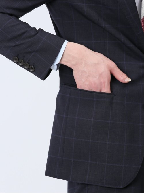 マルゾット/Marzotto ウール混 スリムフィット 2ボタン2ピーススーツ