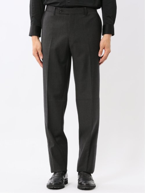 メリノウール混ストレッチ レギュラーフィット 2ボタン2ピーススーツ グレー