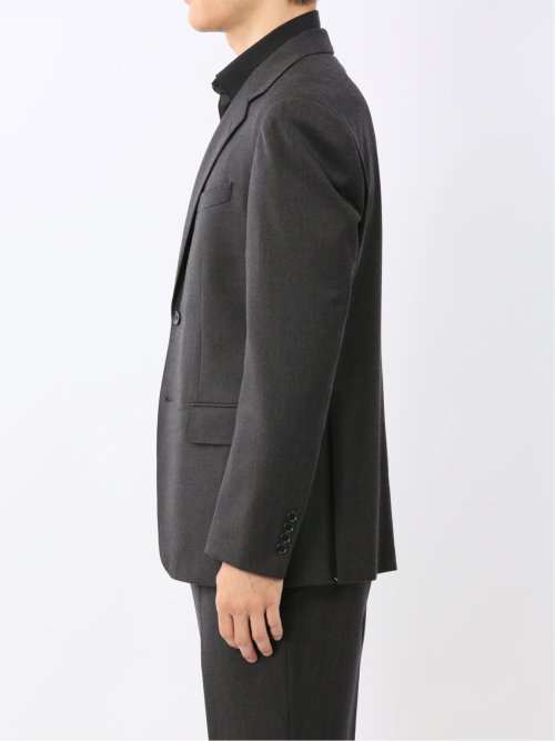 メリノウール混ストレッチ レギュラーフィット 2ボタン2ピーススーツ グレー