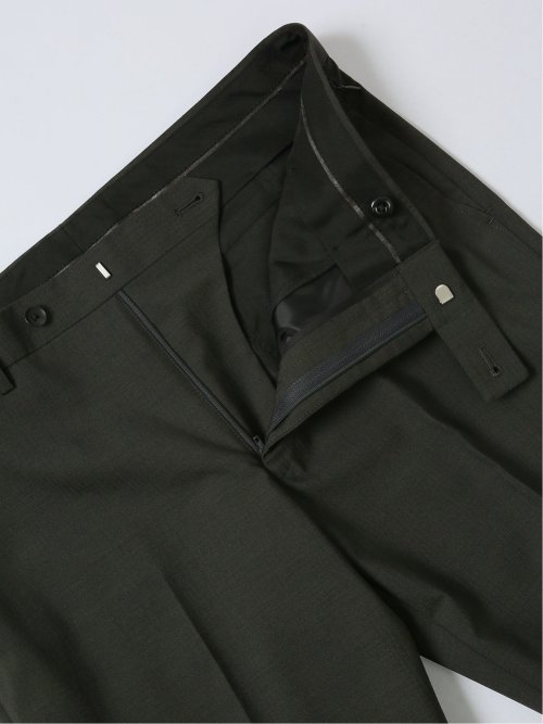 マルゾット/Marzotto ウール混 スリムフィット 2ボタン2ピーススーツ 組織カーキ