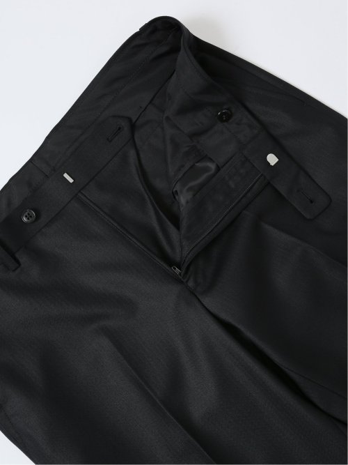 ウール混ウォッシャブル レギュラーフィット 2ボタン2ピーススーツ シャドーストライプ黒