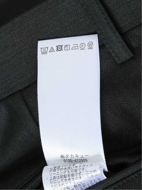 ウール混ウォッシャブル レギュラーフィット 2ボタン2ピーススーツ シャドーストライプ黒