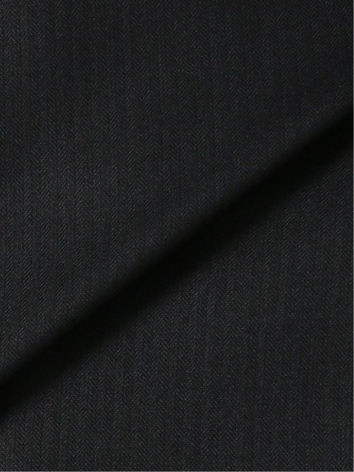 ウール混ウォッシャブル レギュラーフィット 2ボタン2ピーススーツ シャドーストライプ黒