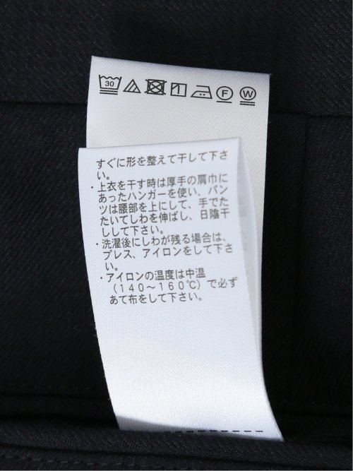 ウール混ウォッシャブル レギュラーフィット 2ボタン2ピーススーツ シャドーチェック紺