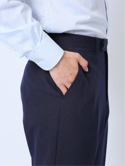 ストレッチウォッシャブル レギュラーフィット 2ボタン2ピーススーツ 千鳥紺