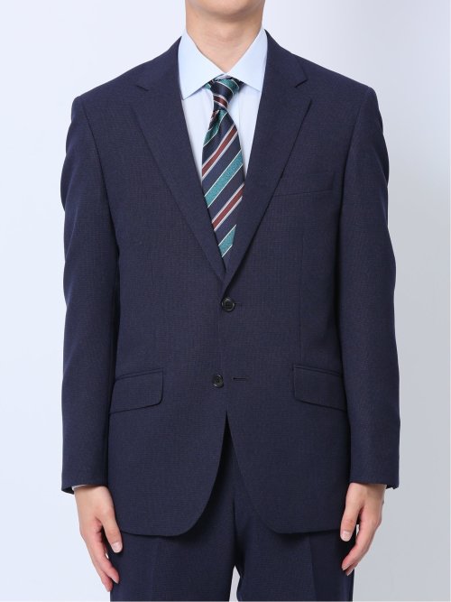 ストレッチウォッシャブル レギュラーフィット 2ボタン2ピーススーツ 千鳥紺