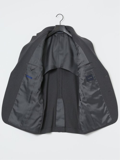 美品　タカキュー　ウォッシャブル　千鳥格子　スーツセットアップ　AB5　グレー 110013423503437.75.-_1.jpg