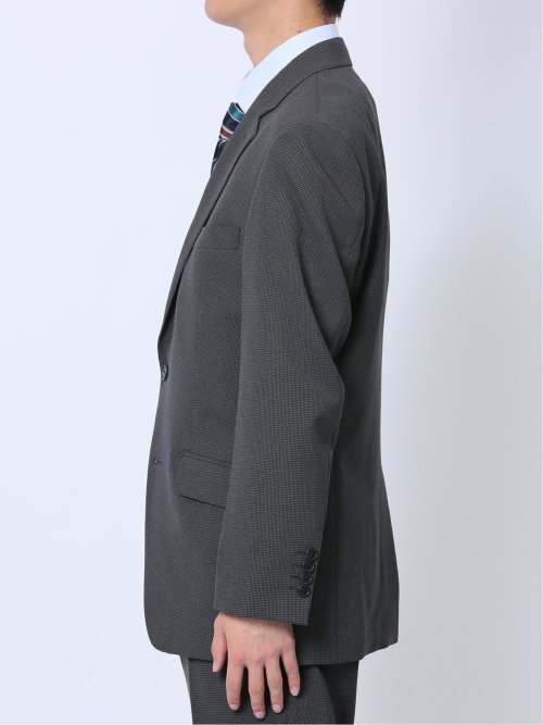 ストレッチウォッシャブル レギュラーフィット 2ボタン2ピーススーツ 千鳥グレー