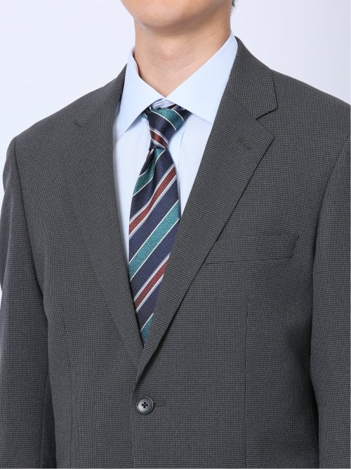 ストレッチウォッシャブル レギュラーフィット 2ボタン2ピーススーツ 千鳥グレー