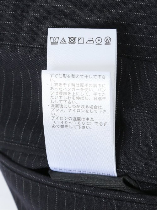 ストレッチウォッシャブル レギュラーフィット 2ボタン2ピーススーツ ストライプ紺