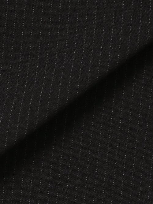 ストレッチウォッシャブル レギュラーフィット 2ボタン2ピーススーツ ストライプ黒