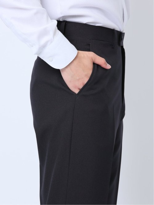 ストレッチウォッシャブル レギュラーフィット 2ボタン2ピーススーツ シャドーストライプ紺