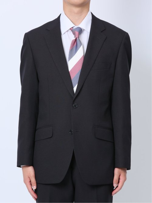 ストレッチウォッシャブル レギュラーフィット 2ボタン2ピーススーツ シャドーストライプ紺