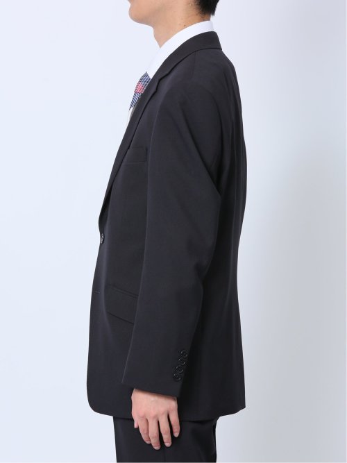 ストレッチウォッシャブル レギュラーフィット 2ボタン2ピーススーツ シャドーストライプ紺