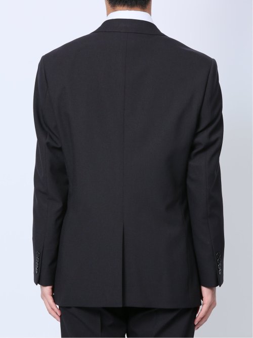 ストレッチウォッシャブル レギュラーフィット 2ボタン2ピーススーツ シャドーストライプ紺