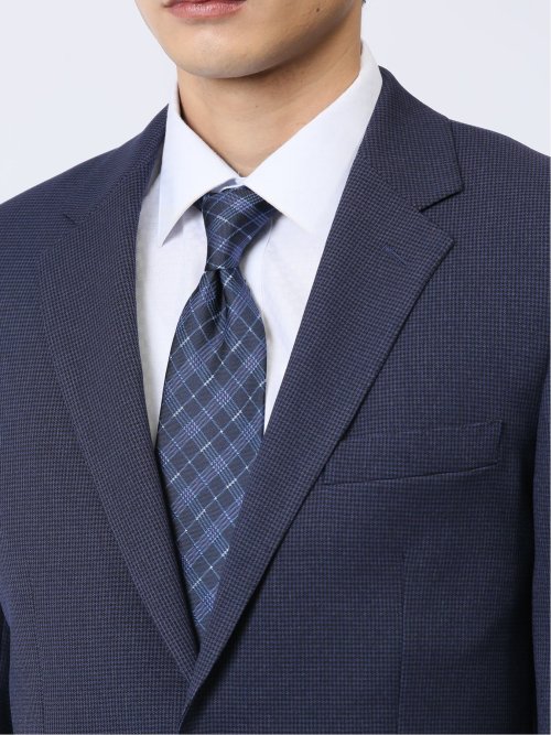 ストレッチウォッシャブル レギュラーフィット 2ボタン2ピーススーツ 千鳥紺
